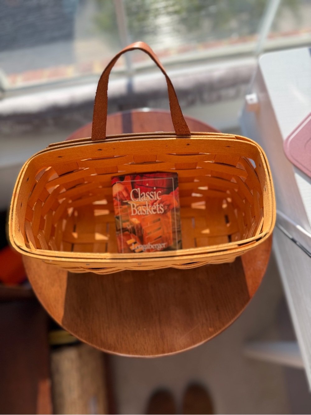 Longaberger Basket with Brown Handle